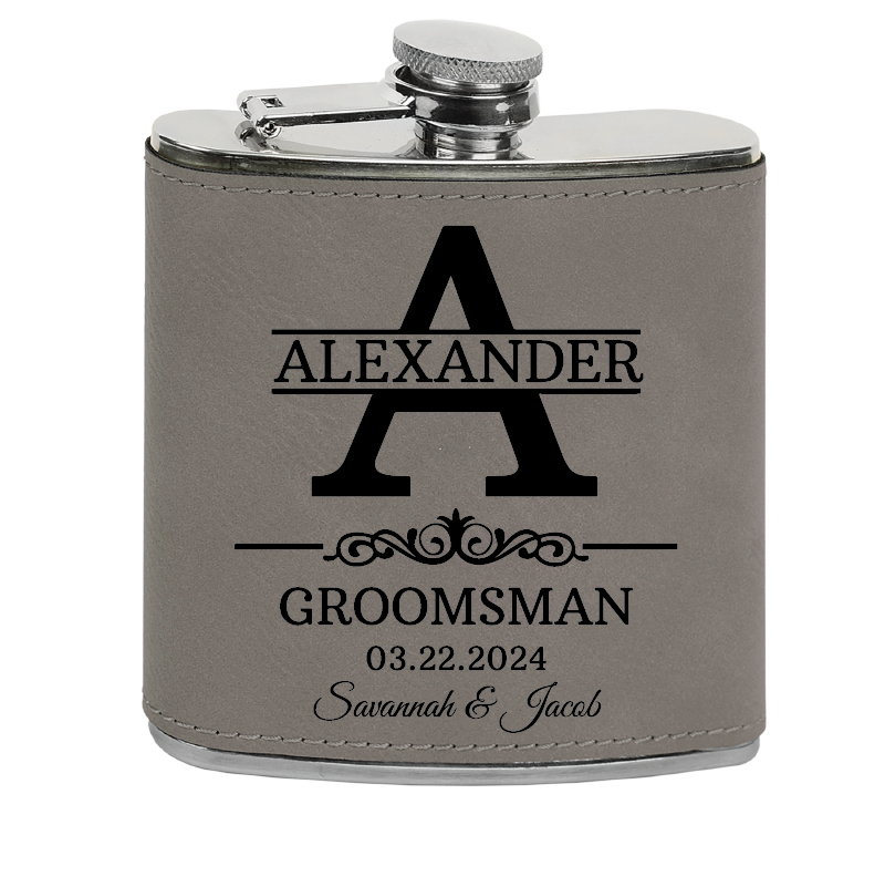 6 oz. Groomsman Flask