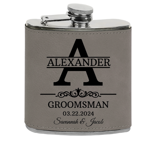 6 oz. Groomsman Flask