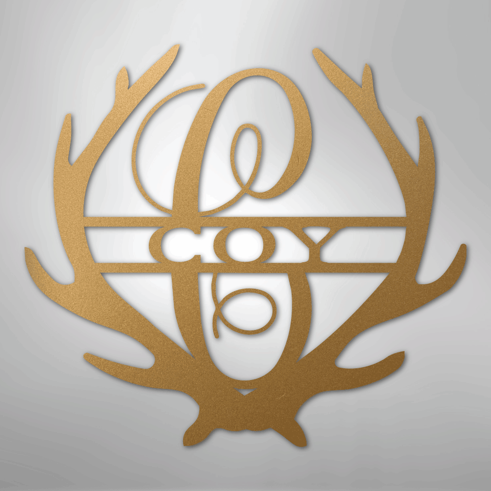 Monogram Csm Antler Monogram - Steel Sign – Amazing Monograms