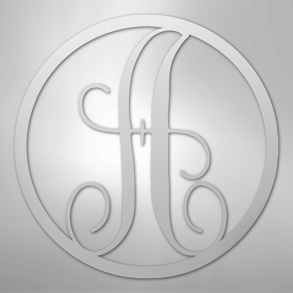 Monogram Csm Fancy Initial Circle Monogram - Steel sign – Amazing Monograms