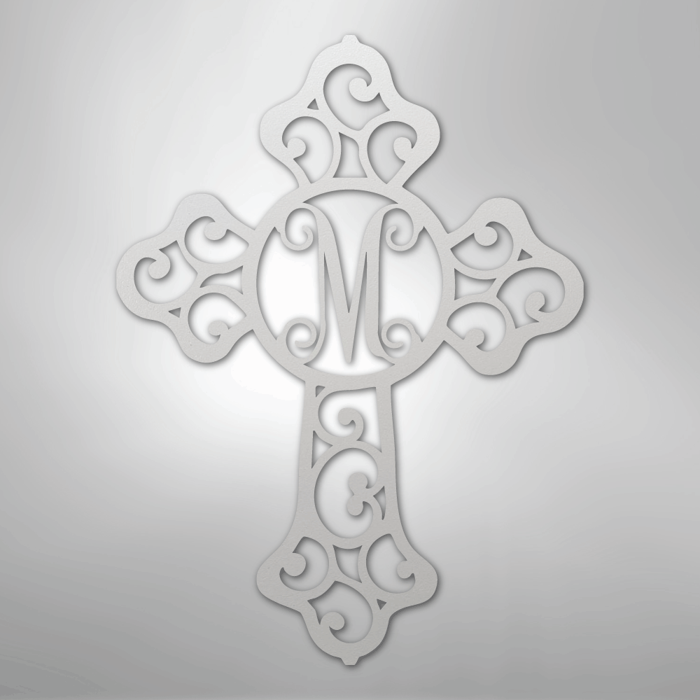 Monogram Csm Initial Cross Monogram - Steel Sign – Amazing Monograms