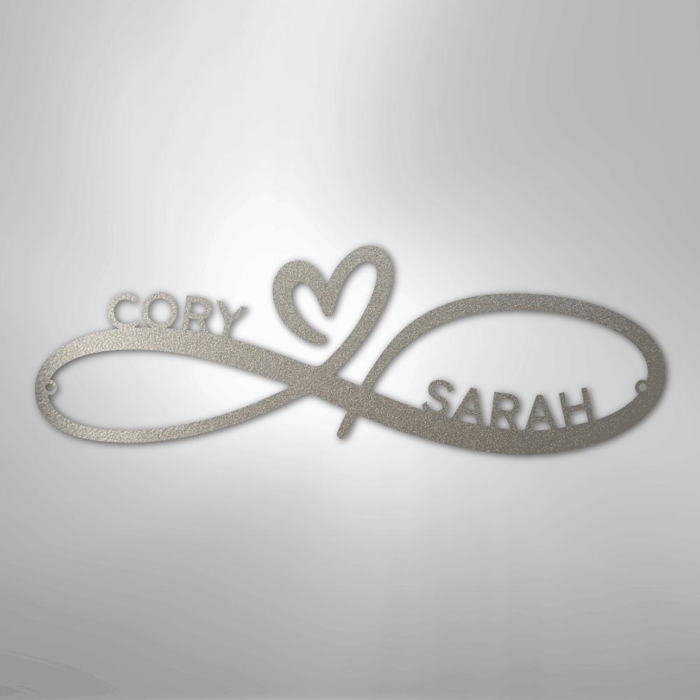 Monogram Csm Infinity Couples Monogram - Steel Sign – Amazing Monograms