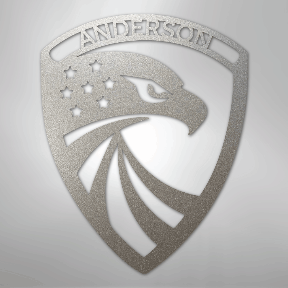 Monogram Csm Modern Eagle Monogram - Steel Sign – Amazing Monograms