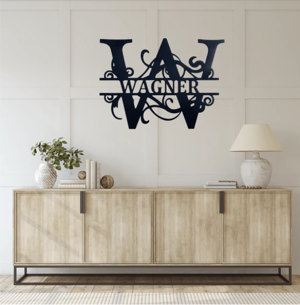 Customizable metal wall art with five different color options