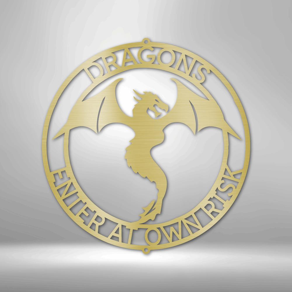 Dragon Ring Monogram - Steel Sign