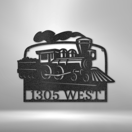 Coal Train Monogram - Steel Sign