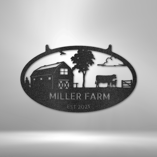 Farmstead Monogram - Steel Sign