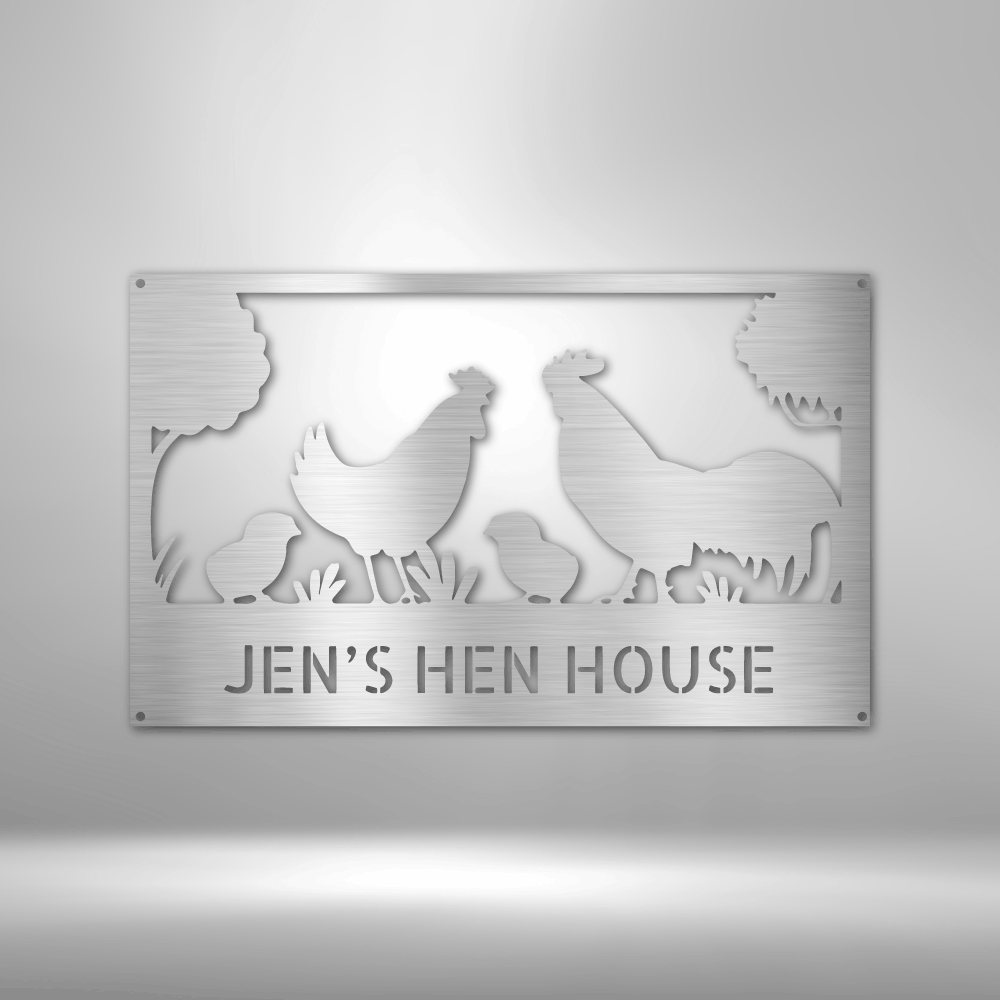 Hen House Monogram - Steel Sign