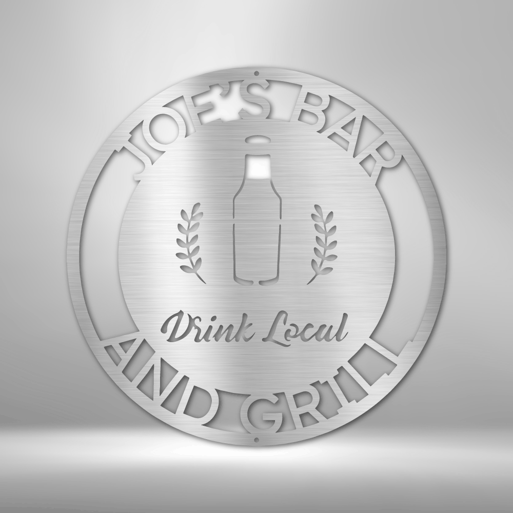 Local Monogram Drink Local Monogram - Steel Sign – Amazing Monograms