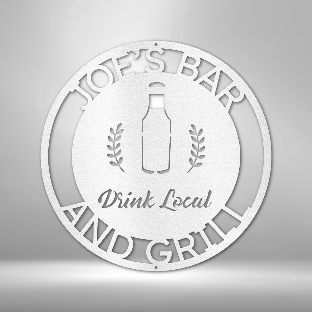 Local Monogram Drink Local Monogram - Steel Sign – Amazing Monograms