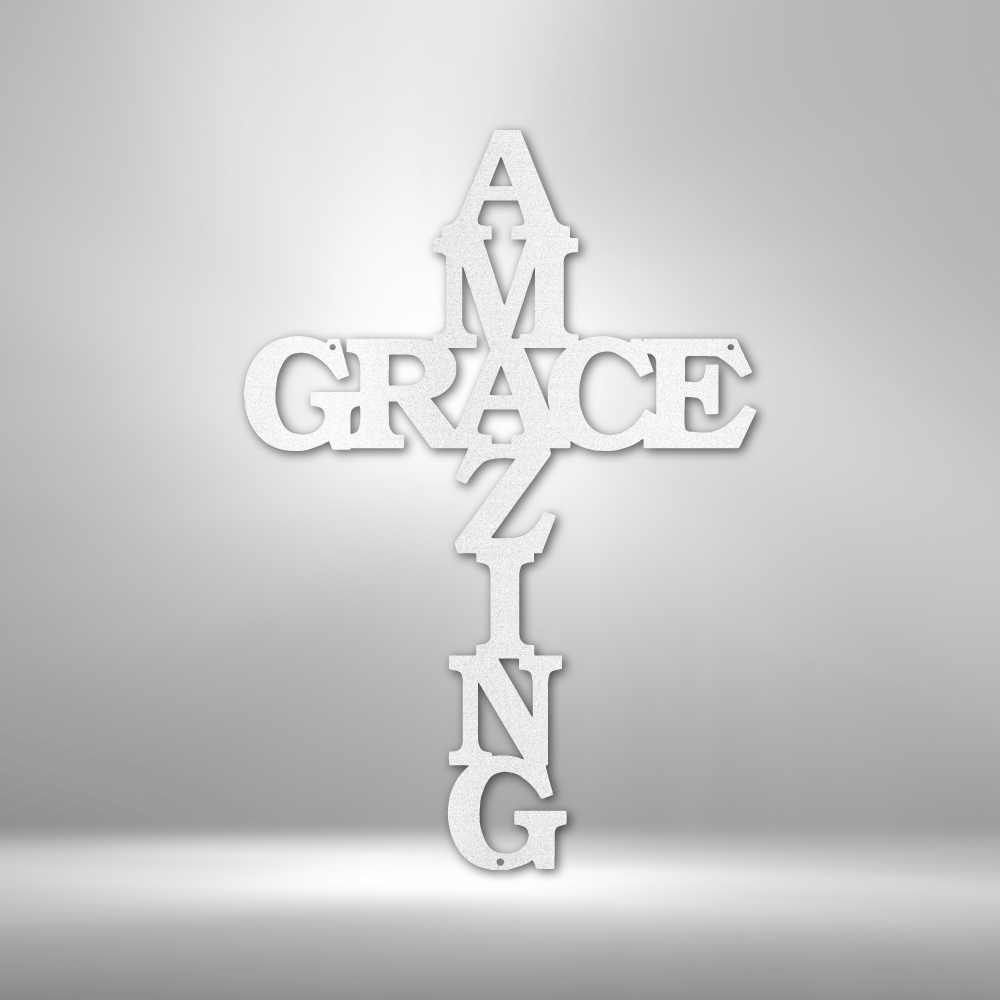 Amazing Grace Cross - Steel Sign