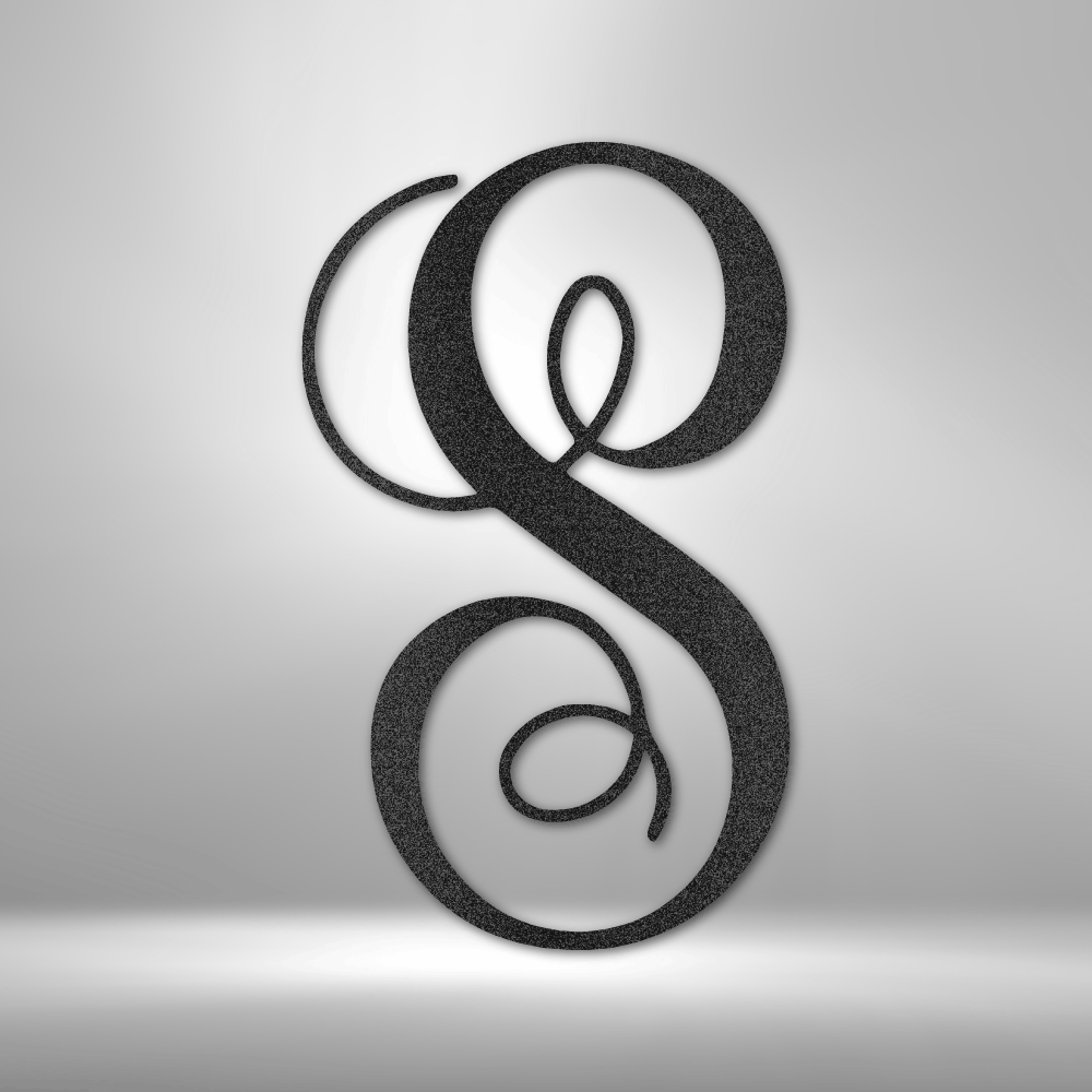 Fancy Monogram Pra Fancy Initial Monogram - Steel Sign – Amazing Monograms