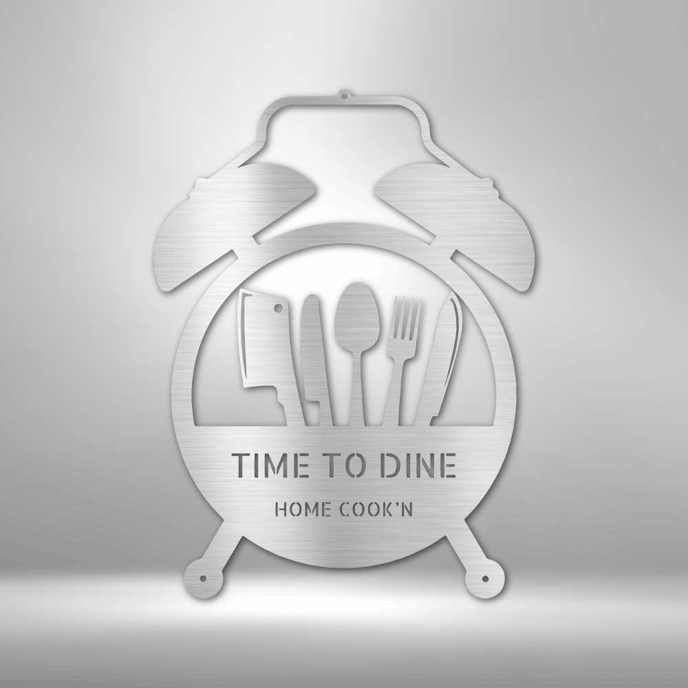 Food Time Monogram - Steel Sign