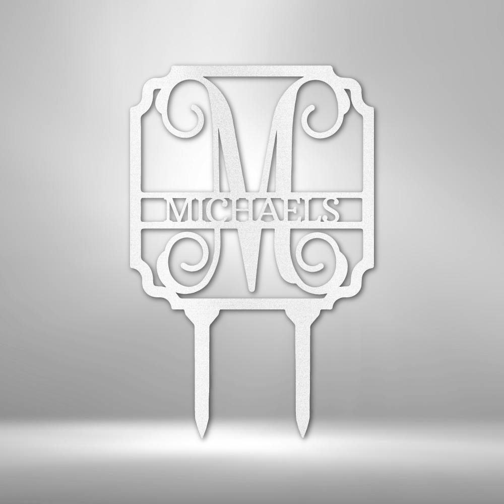 Monogram Csm Vine Stake Monogram - Steel Sign – Amazing Monograms