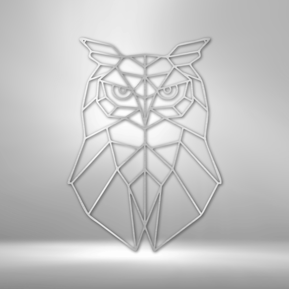 Geometric Owl - Steel Sign