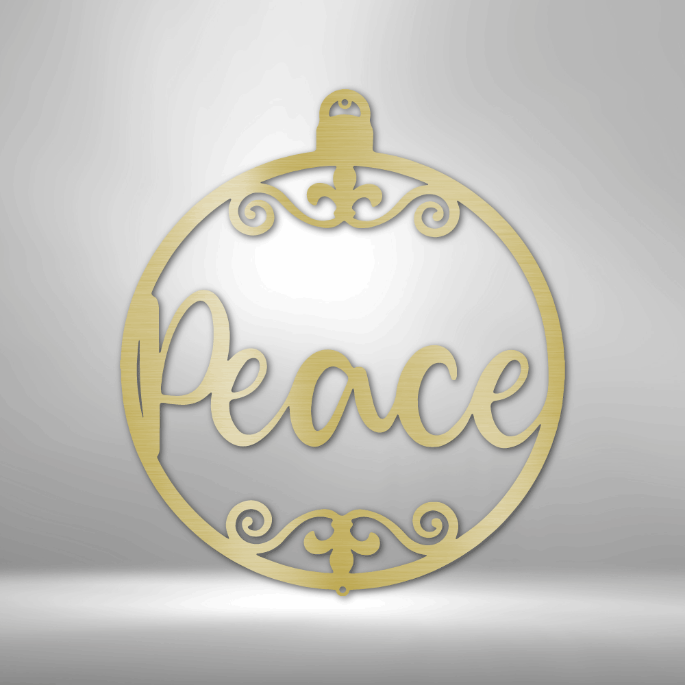 Peace Ornament - Steel Sign