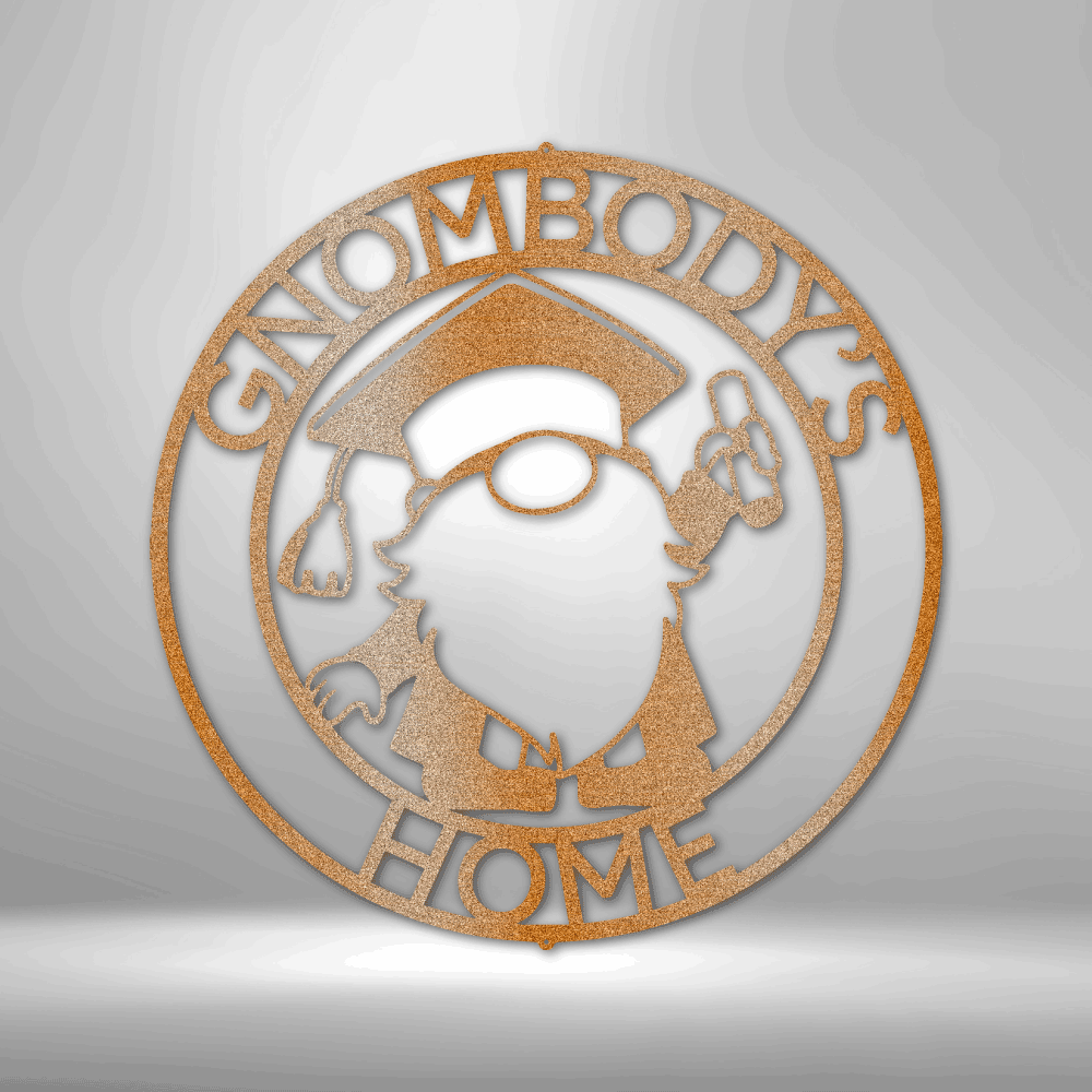 Gnome Ring Monogram - Steel Sign