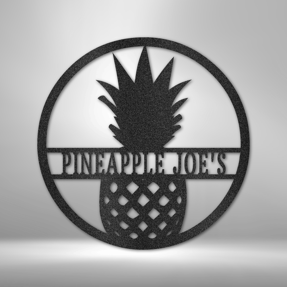 Pineapple Monogram - Steel Sign