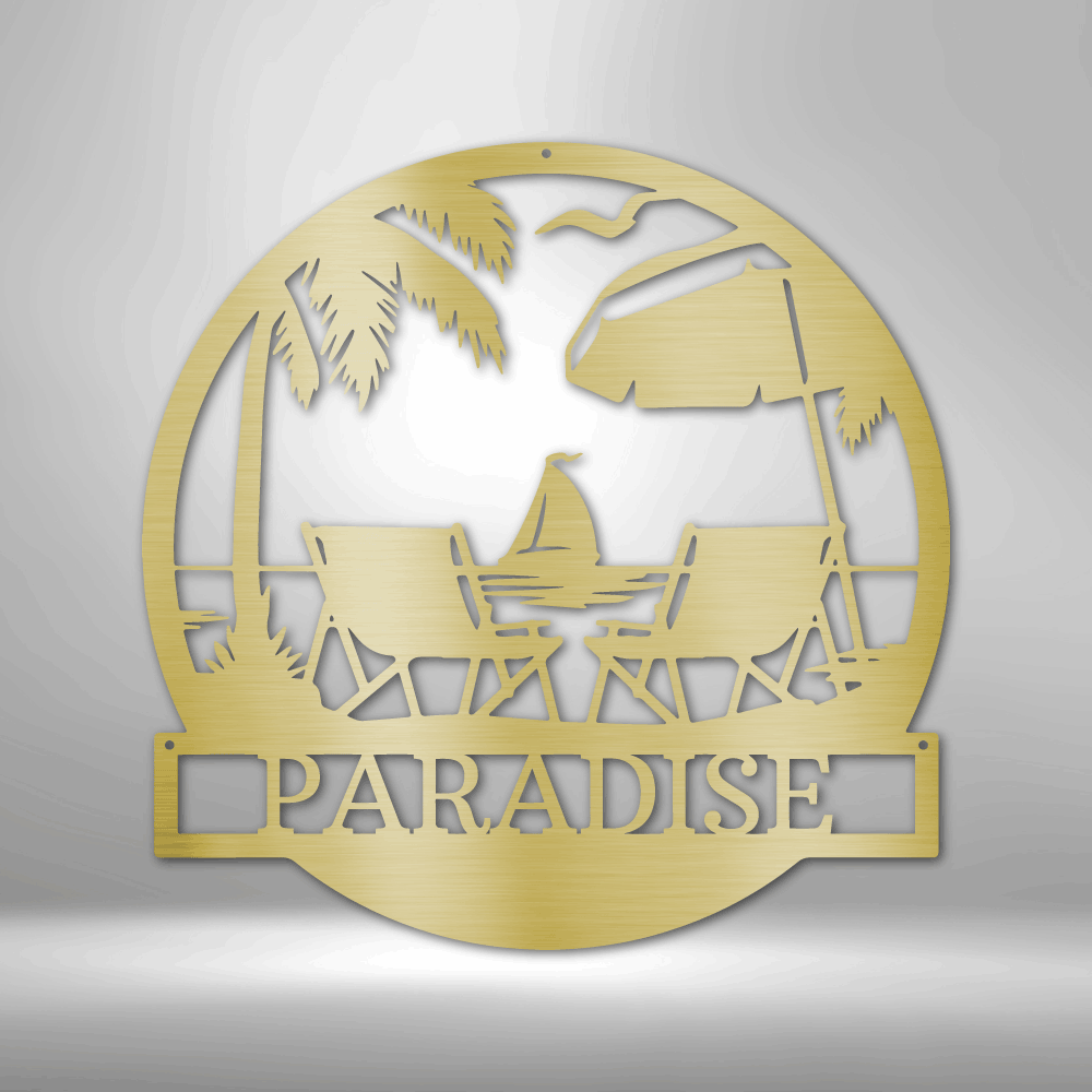Monogram Csm Paradise Monogram - Metal Sign – Amazing Monograms