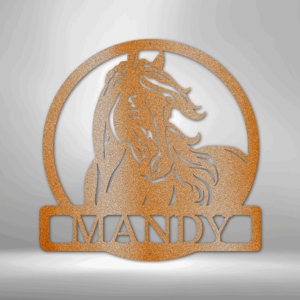 Monogram Csm New Horse Monogram - Steel Sign – Amazing Monograms