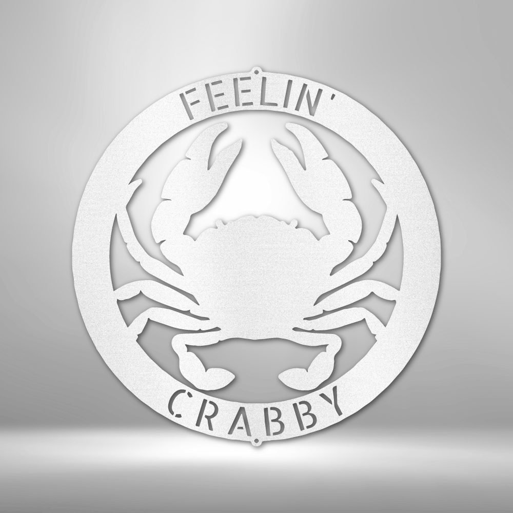 Crab Ring Monogram - Steel Sign