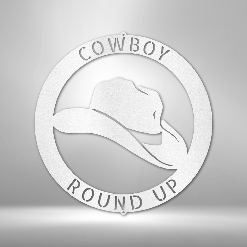 Cowboy Monogram - Steel Sign